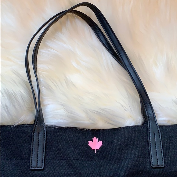 Victoria’s Secret Black/Pink Stripe Beach Bag - Picture 2 of 6